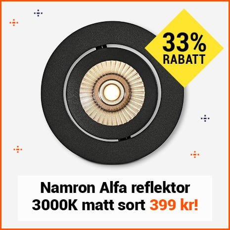 Alfa reflektor 3000K matt sort