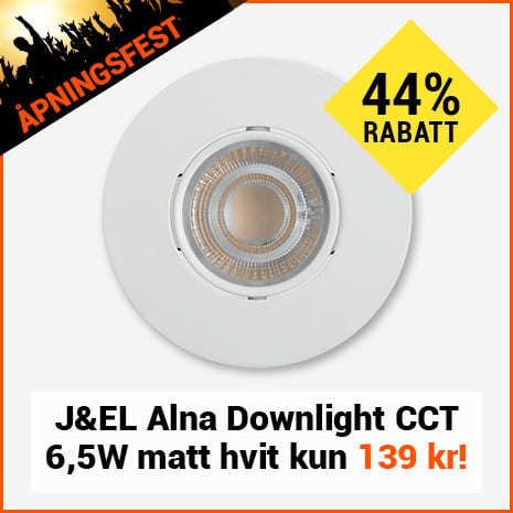 Alna Downlight CCT 6,5W matt hvit