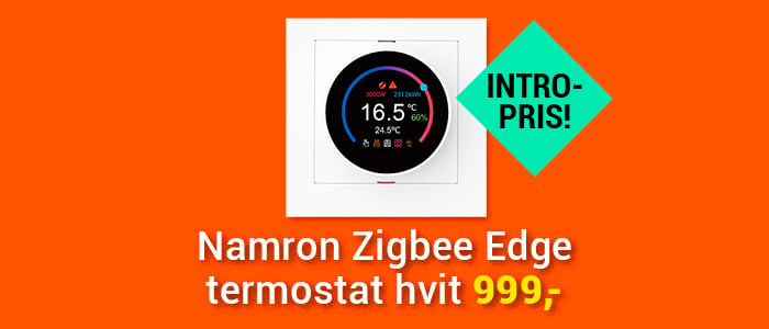 Namron Zigbee Edge Termostat - Hvit