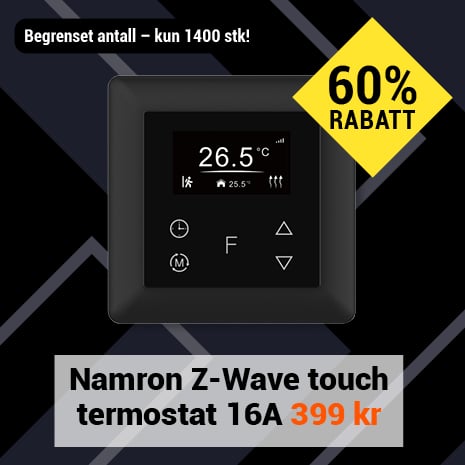 Namron Z-Wave Touch Termostat 16A