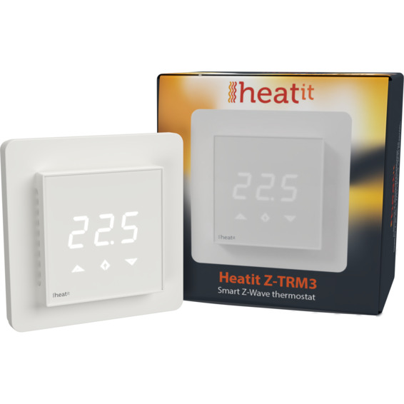 HEATIT CONTROLS - Thermostat Z-Wave+ pour plancher chauffant électrique 16A  Z-TRM3, noir